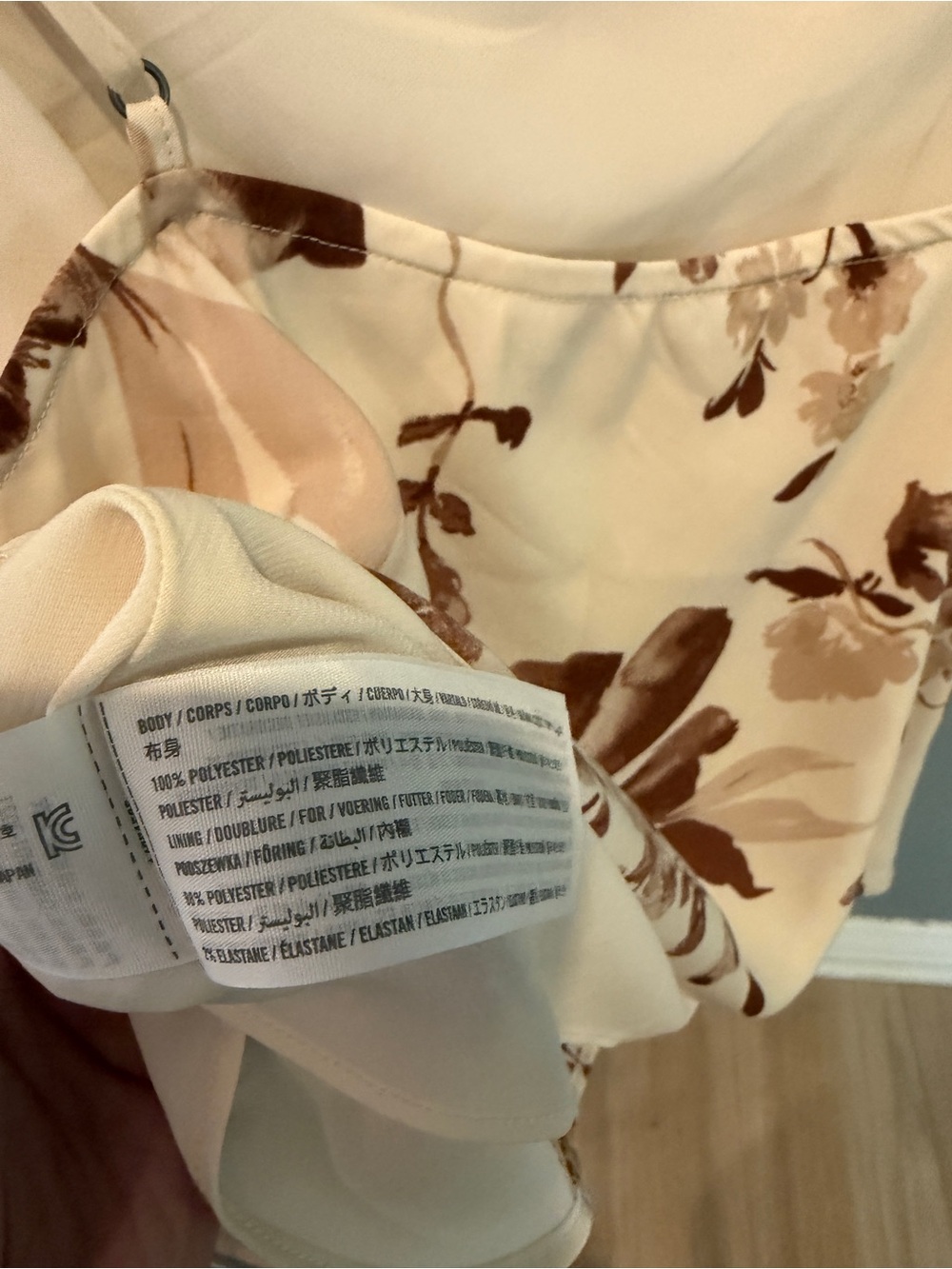Abercrombie Brown Floral Faux Silk Cami & Maxi Skirt Set S/XS - Picture 6 of 6
